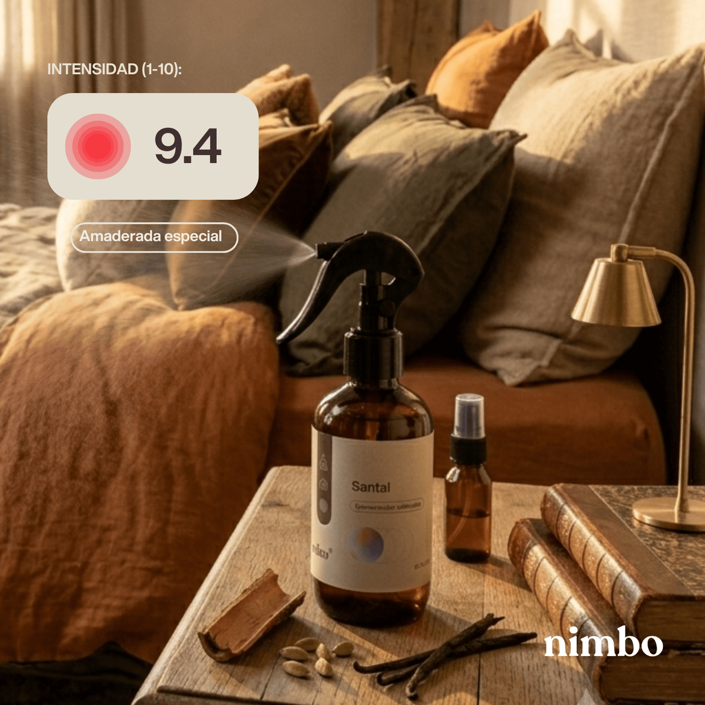 
                  
                    Bruma ambiental Santal - Aromatizante 200ml | NIMBO - NIMBO
                  
                