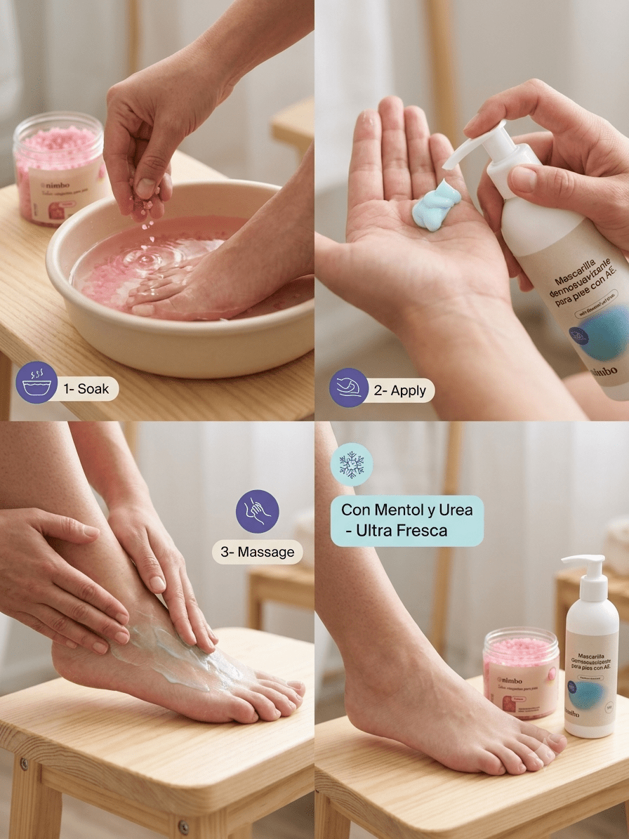 
                  
                    Mascarilla dermosuavizante para pies (Urea y Mentol). - NIMBO
                  
                